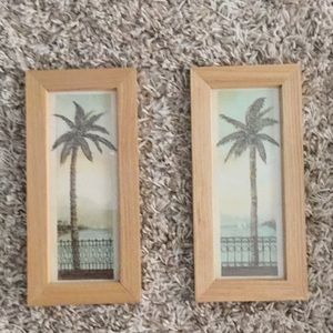 Palm prints framed set of two